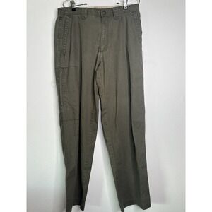 Columbia Cargo Pants Work Sz 32 Zipper Side Pockets Army Green